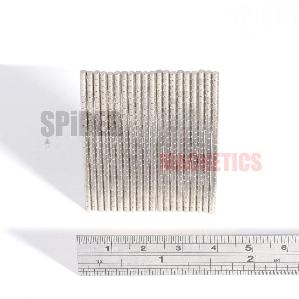 Magnets 2x2 mm N52 Grade Neodymium Discs 2mm diameter x 2mm