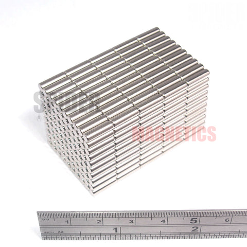 Magnets 3x10 mm Neodymium Rods 3mm diameter x 10mm thick