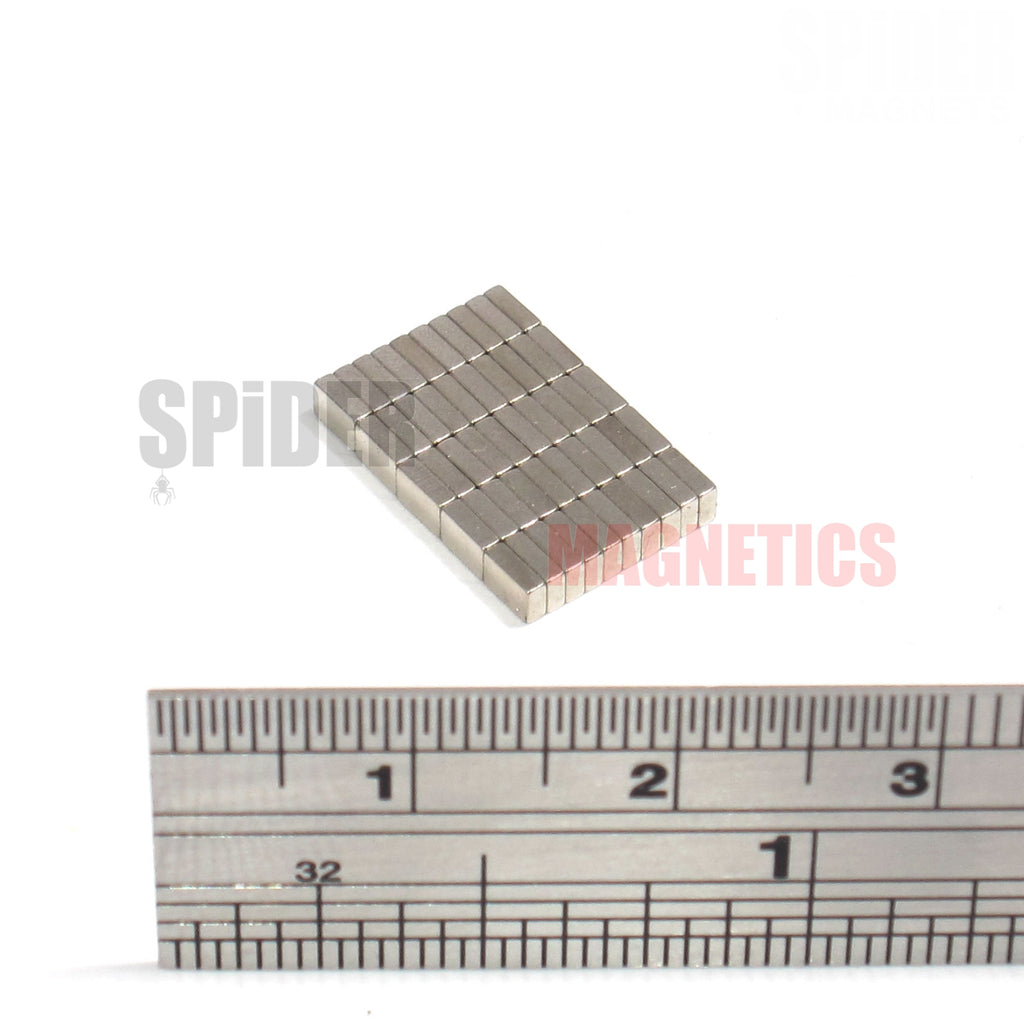 Magnets 3x2x1 mm N52 Grade Neodymium Blocks 3mm x 2mm x 1mm thick