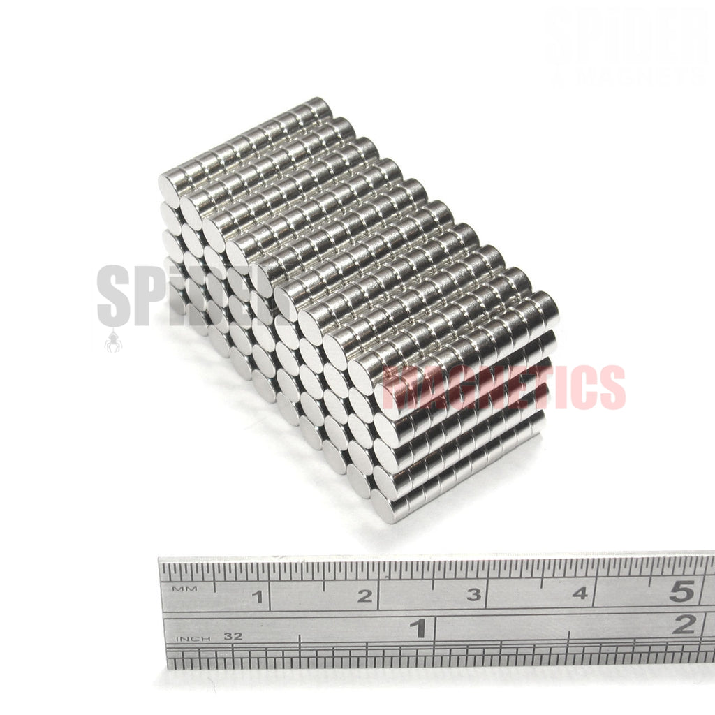 Magnets 4x2 mm N52 grade neodymium discs 4mm diameter x 2mm