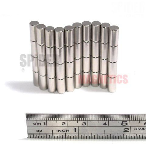 Magnets 5x10 mm N52 grade neodymium rods 5mm diameter x 10mm long