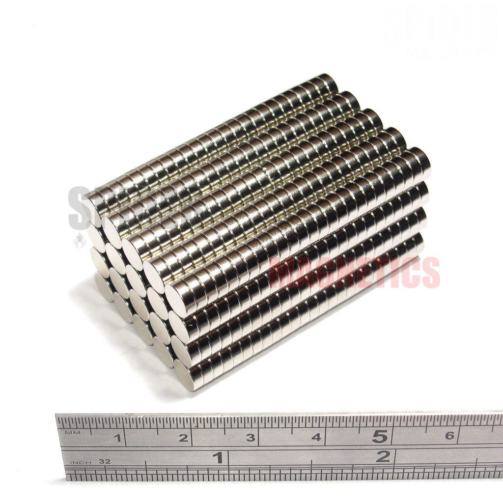Magnets 6x2 mm N52 grade neodymium discs 6mm diameter x 2mm