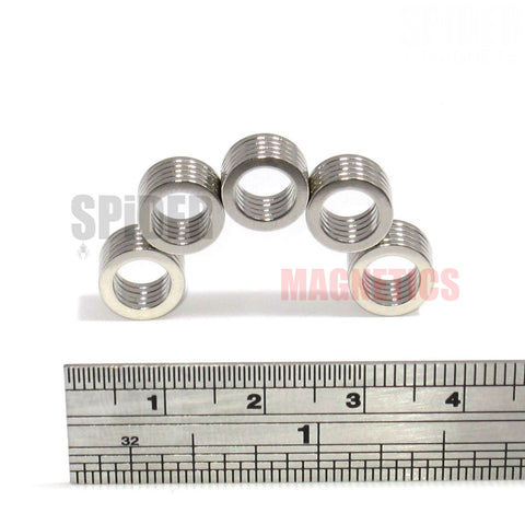 Magnets 9.5mm dia x 1mm thick + 6.35mm hole N52 Neodymium Rings