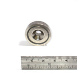 Neodymium pot magnets 25mm dia x 8mm + countersunk 5.5mm hole - Spider Magnetics Ltd
 - 2